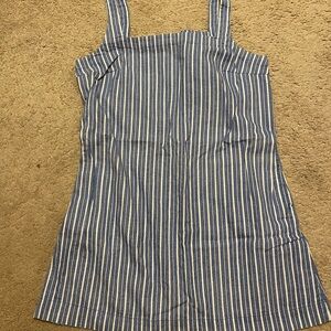 A New Day Blue and White Striped Top